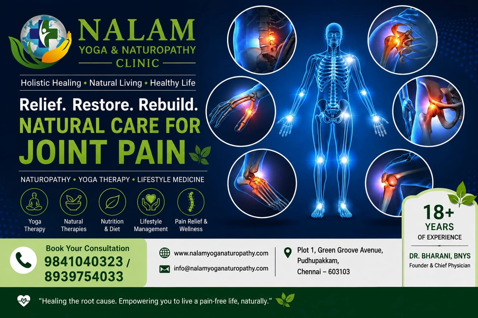 Arthritis and Joint Pain treatment in Chennai Naturopathy Clinic