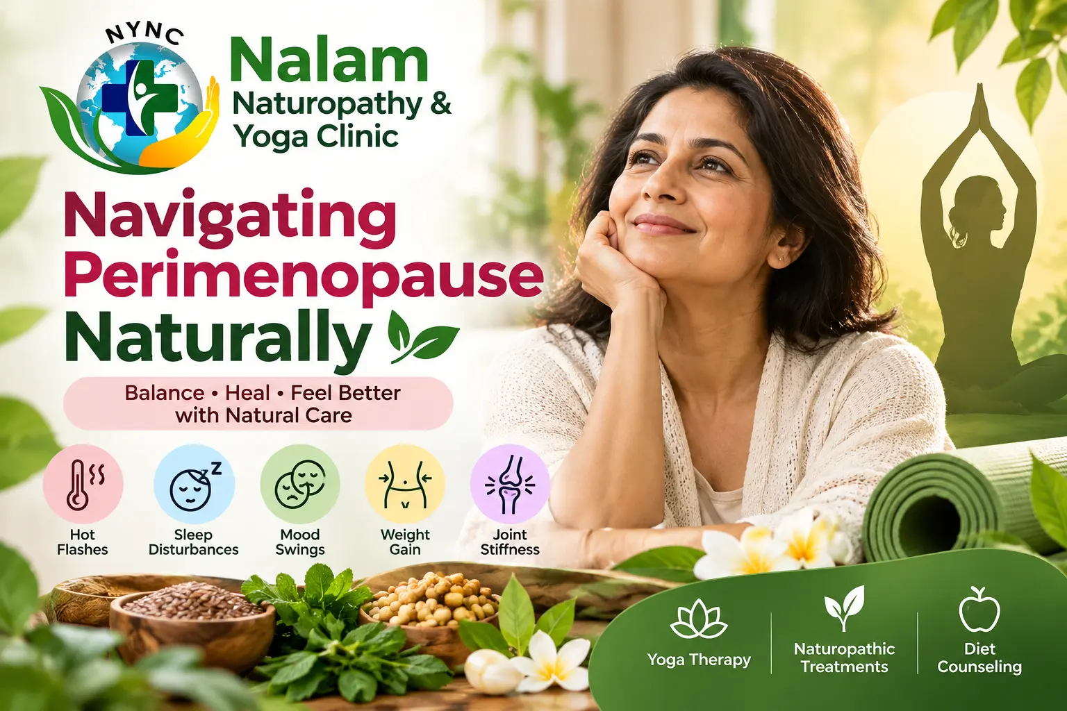 Perimenopause Syndrome Management Through Yoga & Naturopathy