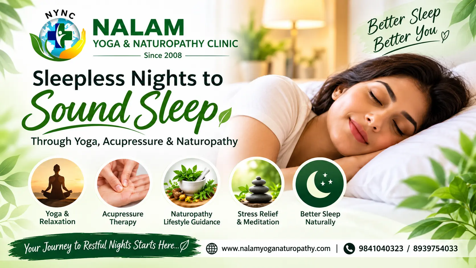 Natural Insomnia & Sleep Relief Through Yoga & Naturopathy in Chennai