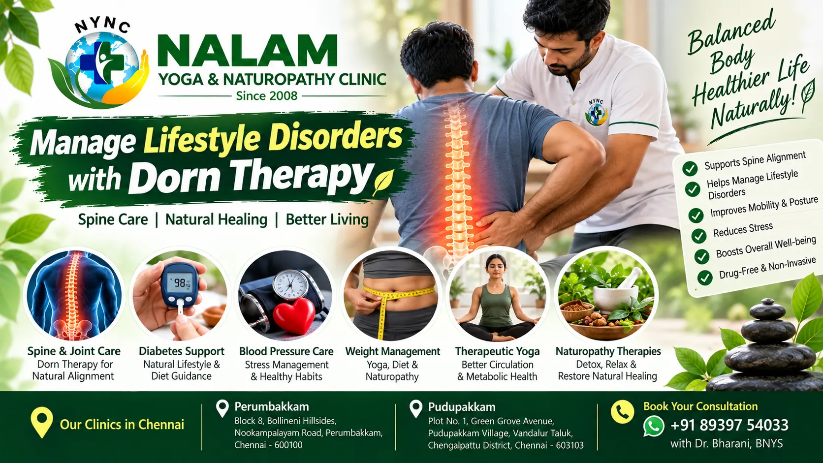 Dorn Therapy & Holistic Care for Lifestyle Disorders in Chennai