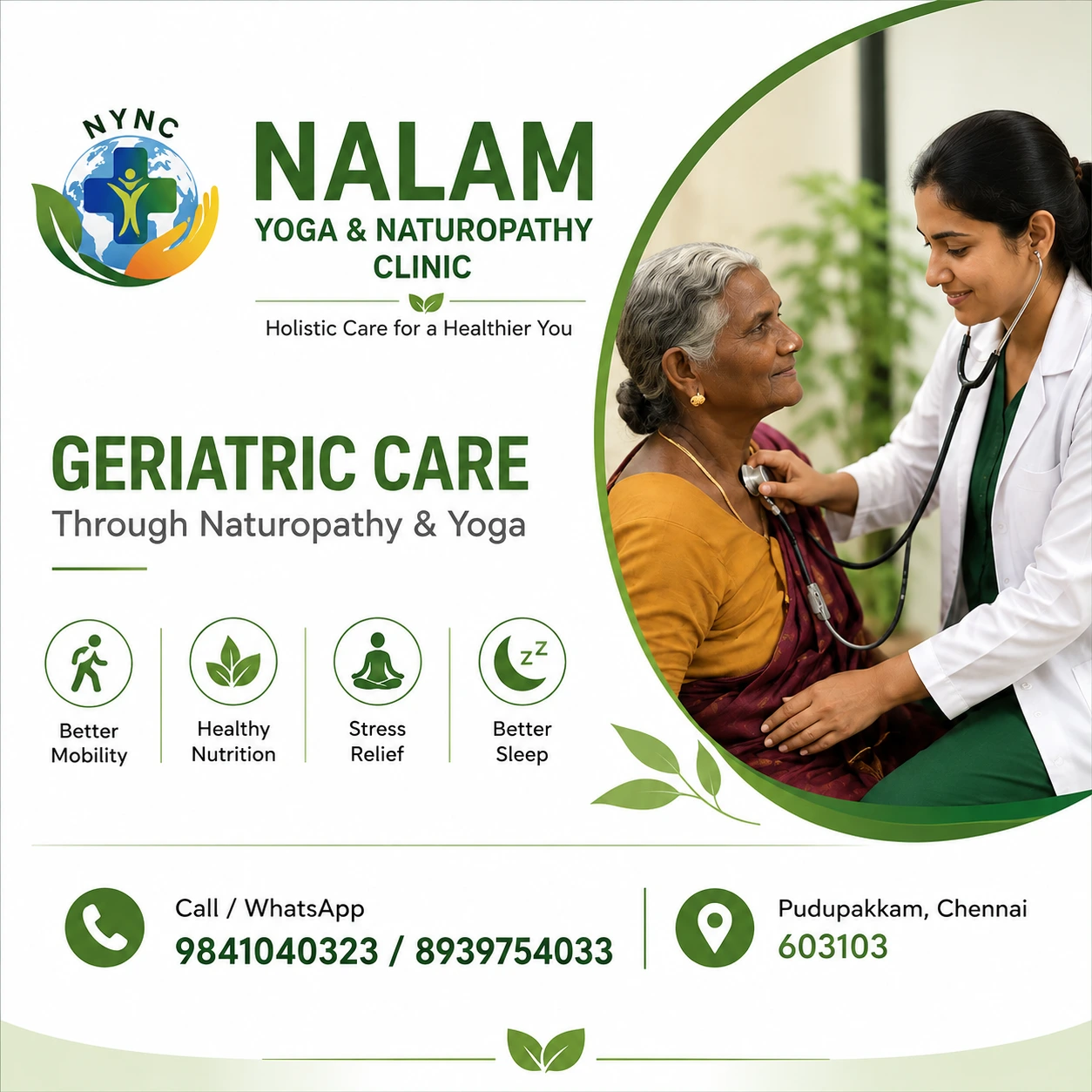 Geriatric Care Through Naturopathy & Yoga in chennai